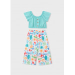 Mayoral Σετ παντελονι μακρυ σταμπωτο πρασινομπλ 26-03597-070 3597