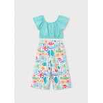 Mayoral Σετ παντελονι μακρυ σταμπωτο πρασινομπλ 26-03597-070 3597