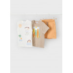 Mayoral Σετ μακο κοντομανικο τιραντες μπεζ ροδακ 26-03603-027 3603