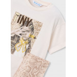 Mayoral Σετ κολαν σταμπωτο μπεζ 26-03727-036 3727