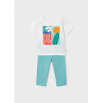 Mayoral Σετ κολαν κοντο πρασινομπλ 26-03732-054 3732