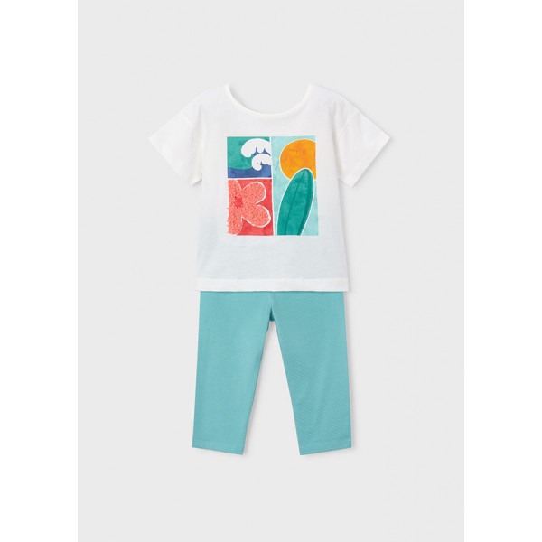 Mayoral Σετ κολαν κοντο πρασινομπλ 26-03732-054 3732