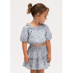 Mayoral Φουστα dobby σταμπωτη γαλαζιο 26-03903-064 3903