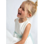 Mayoral Φορεμα τουλι κεντητο εκρου 26-03919-042 3919