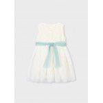 Mayoral Φορεμα τουλι κεντητο εκρου 26-03919-042 3919