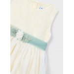 Mayoral Φορεμα τουλι κεντητο εκρου 26-03919-042 3919