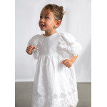 Mayoral Φορεμα βαμβακι κεντητο λευκο 26-03923-081 3923