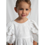 Mayoral Φορεμα βαμβακι κεντητο λευκο 26-03923-081 3923