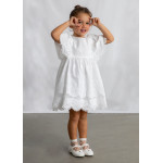 Mayoral Φορεμα βαμβακι κεντητο λευκο 26-03923-081 3923