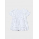 Mayoral Φορεμα βαμβακι κεντητο λευκο 26-03923-081 3923