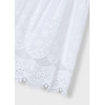 Mayoral Φορεμα βαμβακι κεντητο λευκο 26-03923-081 3923