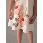 Mayoral Φορεμα λινο λουλουδια μπεζ ανοιχ 26-03931-028 3931