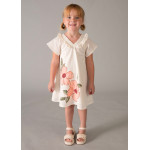 Mayoral Φορεμα λινο λουλουδια μπεζ ανοιχ 26-03931-028 3931