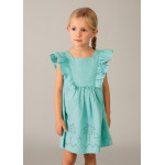 Mayoral Φορεμα seersucker διατρητο πρασινομπλ 26-03939-044 3939