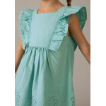 Mayoral Φορεμα seersucker διατρητο πρασινομπλ 26-03939-044 3939