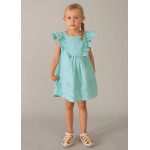 Mayoral Φορεμα seersucker διατρητο πρασινομπλ 26-03939-044 3939