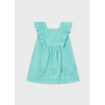 Mayoral Φορεμα seersucker διατρητο πρασινομπλ 26-03939-044 3939