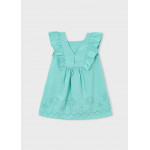 Mayoral Φορεμα seersucker διατρητο πρασινομπλ 26-03939-044 3939