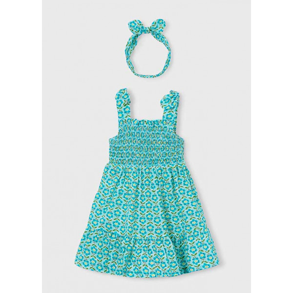 Mayoral Φορεμα σταμπωτο κορδελα μπλε σκουρ 26-03942-053 3942