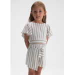 Mayoral Σετ φουστα ριγε μπεζ 26-03949-024 3949