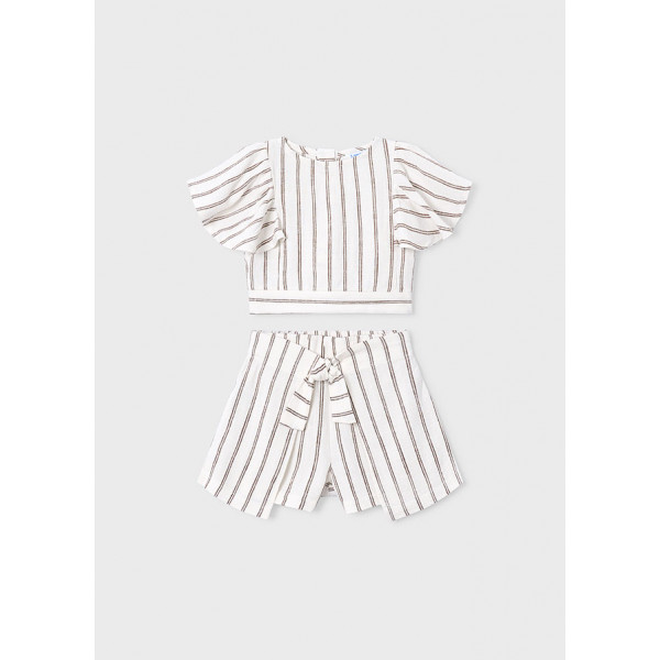 Mayoral Σετ φουστα ριγε μπεζ 26-03949-024 3949