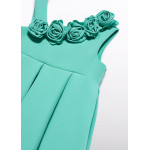 Abel and Lula Φορεμα κρεπ ασυμμετρο γαλαζιο 26-05018-015 5018