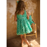 Abel and Lula Φορεμα φουσκωτο λουλουδια 3d γαλαζιο 26-05038-009 5038