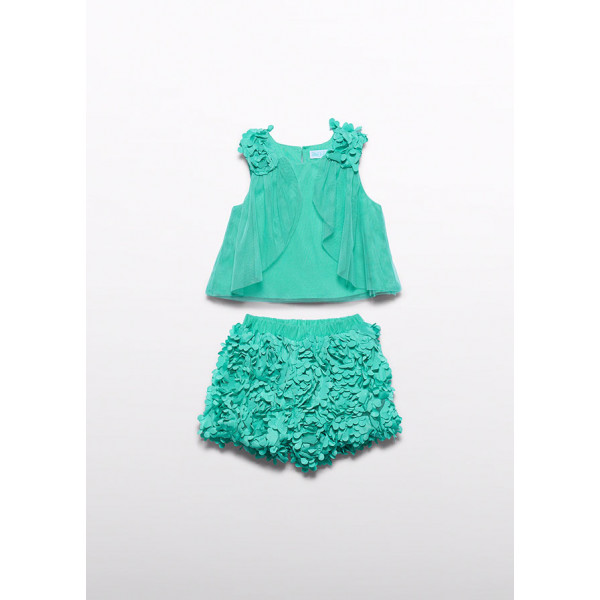 Abel and Lula Σετ βερμουδα λουλουδια 3d γαλαζιο 26-05268-022 5268