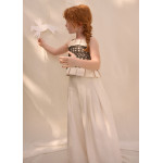 Abel and Lula Παντελονι μακρυ φαρδυ πιετες κρεμ 26-05279-004 5279