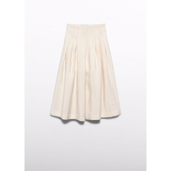 Abel and Lula Παντελονι μακρυ φαρδυ πιετες κρεμ 26-05279-004 5279