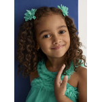 Abel and Lula Σετ τσιμπιδακια λουλουδι τουλ πετρολ 26-05467-066 5467