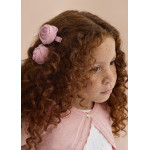 Abel and Lula Σετ τσιμπιδακια λουλουδι γαζα ροζ 26-05469-078 5469