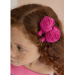 Abel and Lula Σετ τσιμπιδακια λουλουδι γαζα φουξια 26-05469-081 5469