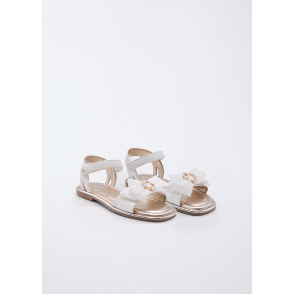 Abel and Lula Σανδαλια δερμα φιογκος τουλι κρεμ 26-05489-029 5489