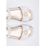 Abel and Lula Σανδαλια δερμα φιογκος τουλι κρεμ 26-05489-029 5489