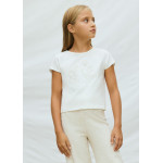 Mayoral Μπλουζα κοντομανικη παγιετες εκρου 26-06002-091 6002