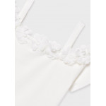 Mayoral Μπλουζα κοντομ λουλουδια 3D εκρου 26-06003-095 6003