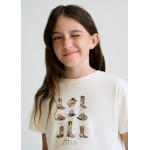 Mayoral Μπλουζα κοντομανικη σχεδιο μπεζ 26-06005-089 6005