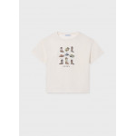 Mayoral Μπλουζα κοντομανικη σχεδιο μπεζ 26-06005-089 6005