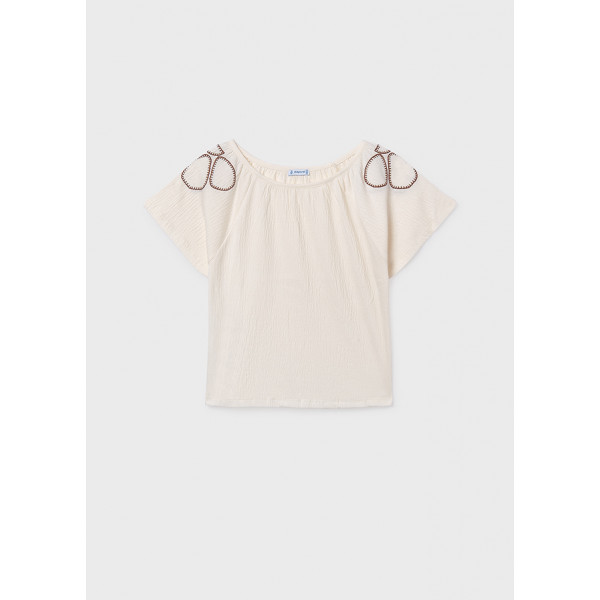 Mayoral Μπλουζα κοντομανικη γκοφρε μπεζ 26-06006-089 6006