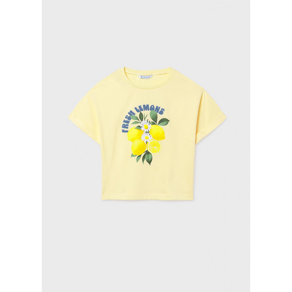 Mayoral Μπλουζα κοντομανικη σχεδιο βανιλια 26-06009-093 6009