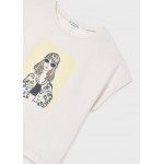 Mayoral Μπλουζα κοντομανικη σχεδιο μπεζ 26-06010-011 6010