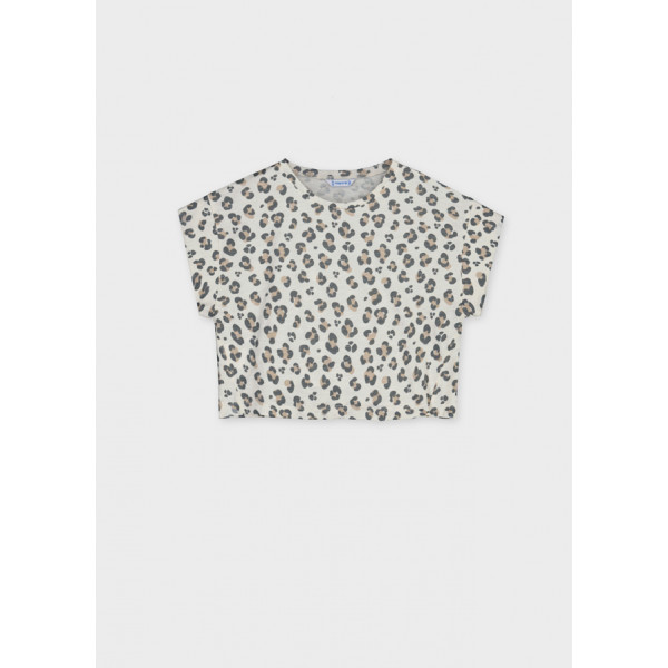 Mayoral Μπλουζα κοντομανικη σταμπωτη μπεζ 26-06012-020 6012