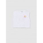 Mayoral Μπλουζα τιραντες σχεδιο λευκο 26-06014-094 6014