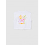 Mayoral Μπλουζα τιραντες σχεδιο λευκο 26-06014-094 6014