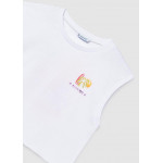 Mayoral Μπλουζα τιραντες σχεδιο λευκο 26-06014-094 6014