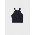 Mayoral Μπλουζα τιραντες δαντελ γκιπο μαυρο 26-06015-021 6015