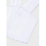 Mayoral Μπλουζα τιραντες μακο τσαλακω λευκο 26-06018-024 6018