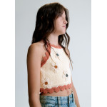 Mayoral Τοπ πλεκτο λουλουδια μπεζ πορτο 26-06021-034 6021