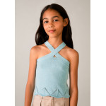 Mayoral Τοπ πλεκτο halter γαλαζιο 26-06024-045 6024